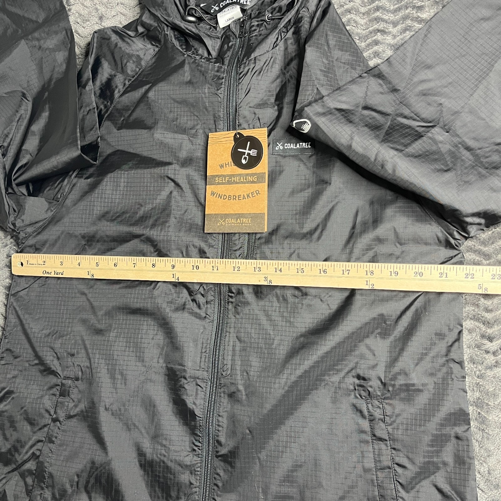 Coalatree Men's Whistler Windbreaker Nylon Jacket Black Size L Nwt — image 4 of 7
